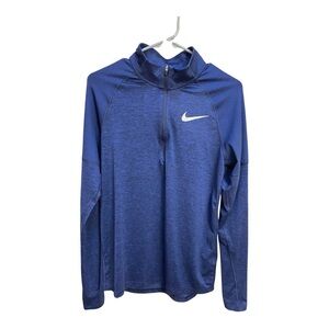 Nike Men's Performance DRI-FIT Blue Quarter-Zip Running Jacket Size Small